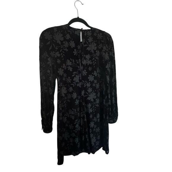 Calvin Klein Women's Petite Black Floral Long Sleeve Party Dress 4 - Picture 4 of 8
